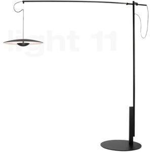 Marset Ginger Lampadaire arc LED, wenge/blanc - ø42 cm