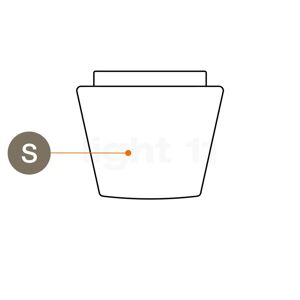 Serien Lighting Pièces détachées pour Annex Plafonnier, abat-jour en verre - pour joint en caoutchouc - small