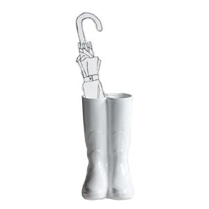 SELETTI vase / porte-parapluie RAINBOOTS (Blanc - Porcelaine)