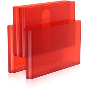 KARTELL porte-revues GIOTTO STOPPINO MAGAZINE RACK (Rouge orange - PMMA anti-choque colore en masse ou verni)