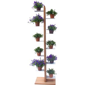 LE ZIE DI MILANO porte-plantes ZIA FLORA (H 158 cm / Naturel - Hetre massif et acier)