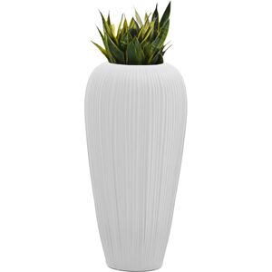 MYYOUR vase pour exterieur SKIN L (Blanc - Poleasy gaufre moule)