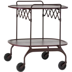 KARTELL chariot a aliments pliant GASTONE MAT (Prune - Nylon charge de fibre de verre / Acier peint au toucher doux)