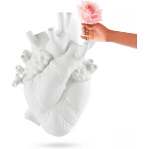 SELETTI vase en forme de coeur LOVE IN BLOOM GIANT (Blanc - Fiberglass)