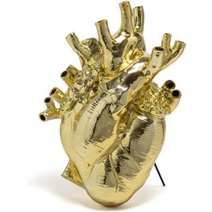 SELETTI vase en forme de coeur LOVE IN BLOOM GIANT GOLD (Gold - Fiberglass)