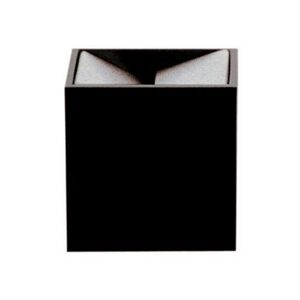DANESE cendrier CUBO (noir 6x6x6 cm - aluminium anodisé/mélamine)