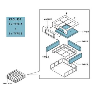 FALMEC filtre combine CARBON.ZEO pour hotte DOWNDRAFT KACL.931 (Carbon.Zeo - -)