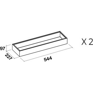 FALMEC kit de 2 plateaux pour la hotte a îlot SPAZIO 130 cm KACL.741IF (Inox - Acier)