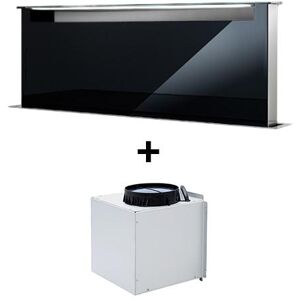 AIRONE hotte de plaque de cuisson downdraft ELEKTRA 90 cm NOIR avec moteur AMD