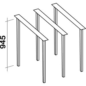 FALMEC kit de 3 extensions pour la hotte à îlot SPAZIO 180 cm (Inox - Acier)