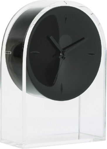 KARTELL horloge de table AIR DU TEMPS (Cristal / noir - techno-polymères termoplastique)