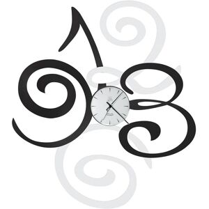 ARTI E MESTIERI horloge murale FILOMENA (Blanc / Noir - Metal et verre)