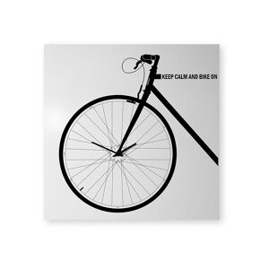 dESIGNoBJECT horloge murale BIKE CLOCK (Gris metallise - Tôle coupee au laser)