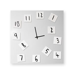 dESIGNoBJECT horloge murale CHANGING CLOCK (Gris metallise - Tôle coupee au laser)