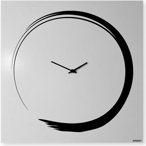 dESIGNoBJECT horloge murale S-ENSO CLOCK (Gris metallise - Tôle coupee au laser)