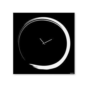 dESIGNoBJECT horloge murale S-ENSO CLOCK (Noir - Tôle coupee au laser)
