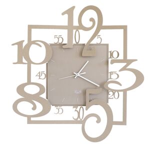 ARTI E MESTIERI horloge murale AMOS (Beige - metal verni et verre)