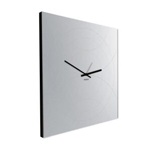 dESIGNoBJECT horloge murale avec mirror carre NARCISO (Bordure noire - Tôle coupee au laser)