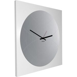 dESIGNoBJECT horloge murale avec mirror ronde NARCISO (Gris clair - Tôle coupee au laser)