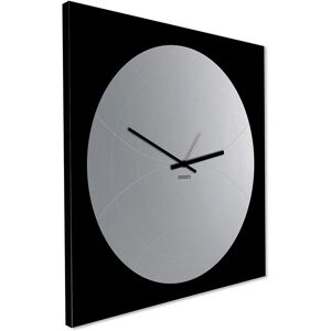 dESIGNoBJECT horloge murale avec mirror ronde NARCISO (Noir - Tôle coupee au laser)