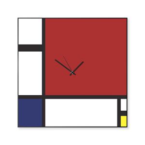 dESIGNoBJECT horloge murale MONDRIAN (50 x 50 cm - Tôle coupee au laser)