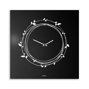 dESIGNoBJECT horloge murale NEST (Noir / Blanc - Tôle coupee au laser)
