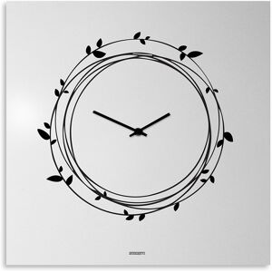 dESIGNoBJECT horloge murale NEST (Blanc / Noir - Tôle coupee au laser)