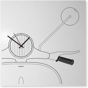 dESIGNoBJECT horloge murale SCOOTER (Blanc - Tôle coupee au laser)