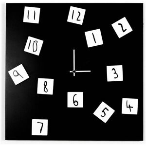 dESIGNoBJECT horloge murale CHANGING CLOCK (Noir - Tôle coupee au laser)