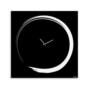 dESIGNoBJECT horloge murale S-ENSO CLOCK (Noir grand - Tôle coupee au laser)
