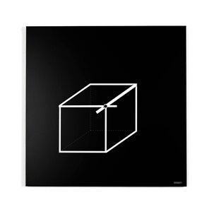 dESIGNoBJECT horloge murale CUBE CLOCK (Noir - Tôle coupée au laser)