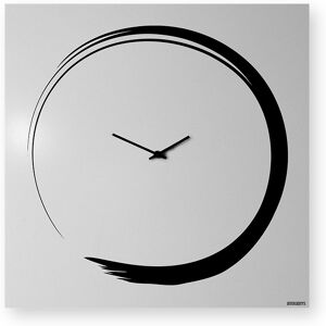 dESIGNoBJECT horloge murale S-ENSO CLOCK (Gris métallisé grand - Tôle coupée au laser)