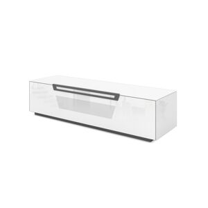 MUNARI meuble pour TV jusqu'a 65 KVT150BAS Collection VENTIMIGLIA (Blanc brillant - Verre trempe)