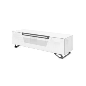 MUNARI meuble pour TV jusqu'a 65 KVT150F/P Collection VENTIMIGLIA (Blanc brillant - Verre trempe)