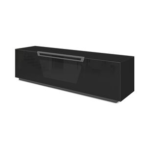 MUNARI meuble pour TV jusqu'a 75 KVT176BAS Collection VENTIMIGLIA (Noir brillant - Verre trempe)