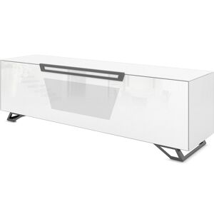 MUNARI meuble pour TV jusqu'a 75 KVT176F/P Collection VENTIMIGLIA (Blanc brillant - Verre trempe)