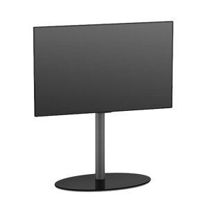 MUNARI support TV jusqu'a 55 SYDNEY SY350 (Base noire brillante, colonne anthracite - verre et metal)