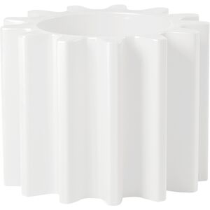 SLIDE vase GEAR POT (Blanc lait - Polyethylene)