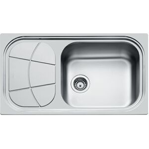 FOSTER evier BIG BOWL 86.1V.STD 1 bol + egouttoir (Brosse - egouttoir sur la gauche - Acier Inox)