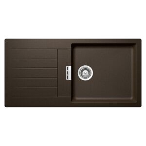 SCHOCK evier avec grand bac et egouttoir reversible SIGNUS D100L (Bronze - Cristadur® Premium)