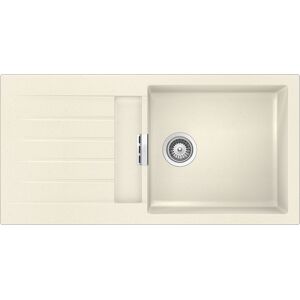 SCHOCK evier avec grand bac et egouttoir reversible SIGNUS D100L (Magnolia - Cristadur® Premium)