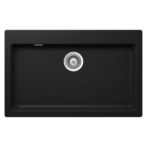 SCHOCK evier avec un bac reversible SIGNUS N100XL (Noir pur - Cristadur® Premium)