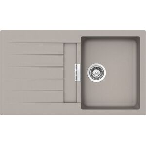 SCHOCK evier avec bac et egouttoir reversible PRIMUS D100 (Gris tourterelle - Cristalite®)