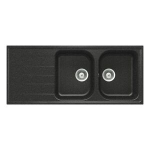 SCHOCK evier avec 2 bacs et egouttoir reversible LITHOS D200 (Anthracite - Cristalite®)