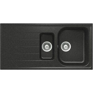 SCHOCK evier avec 1 + 1/2 bac et egouttoir reversible LITHOS D150 (Anthracite - Cristalite®)