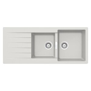 SCHOCK evier avec 2 bacs et egouttoir reversible PRIMUS D200 (New alumina - Cristalite®)