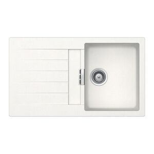 SCHOCK evier avec bac et egouttoir reversible PRIMUS D100 (Blanc pur - Cristalite®)