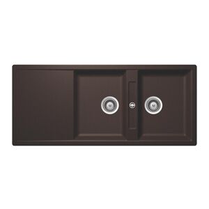 SCHOCK evier avec 2 bacs et egouttoir reversible SIGNUS D200E (Bronze - Cristadur® Premium)