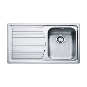 Franke evier avec 1 bac + egouttoir LOGICA LINE LLX 611-L (Égouttoir a gauche - acier inox satine)