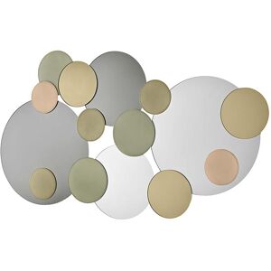 TONELLI miroir murale ATOMIC (160 x 92 cm - Verre miroir, fume, bronze, or, rose et gris)